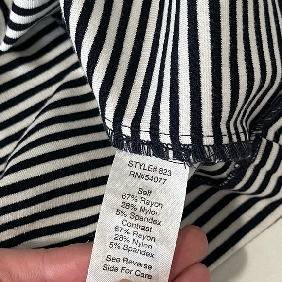 Cabi Navy Blue White Size Small Striped Life Jacket Gold Button Blazer Jacket - Picture 7 of 7